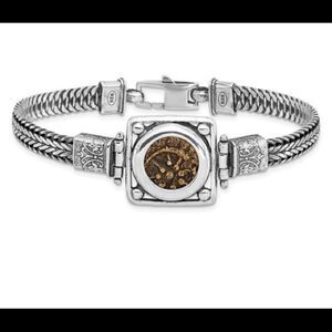 Sterling Silver & Bronze Antiqued Widows Mite Coin